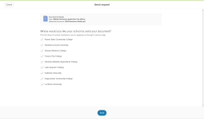 Student Send request page. There is a document icon with the document details labeled as NACAC Admission Application Fee Waiver. Text asks "Where would you like your school to send your document?" There is a list of institutions and each one is checked off.